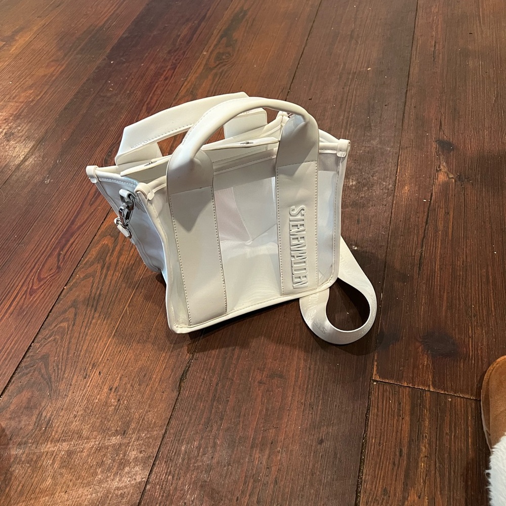 White and mesh Steve Madden bag